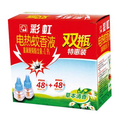 彩虹电热蚊香液2瓶.草本清香5116